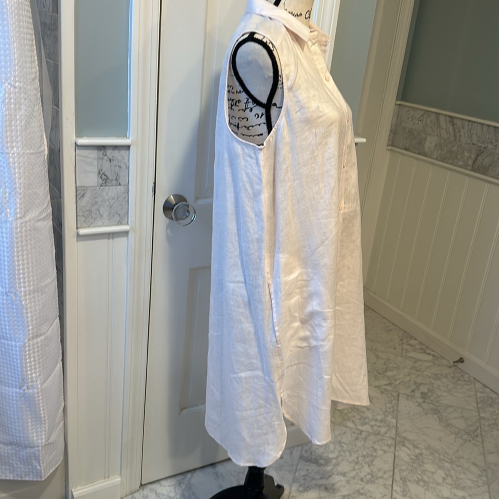 Saks Fifth Avenue 100% Linen Dress, New With Tags- Never Worn, Size Large. - Picture 8 of 11
